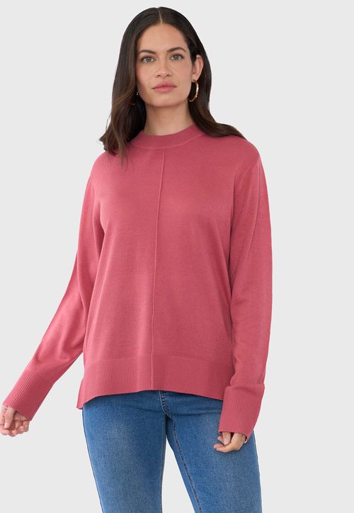 Sweater Mujer Tachas Rosado