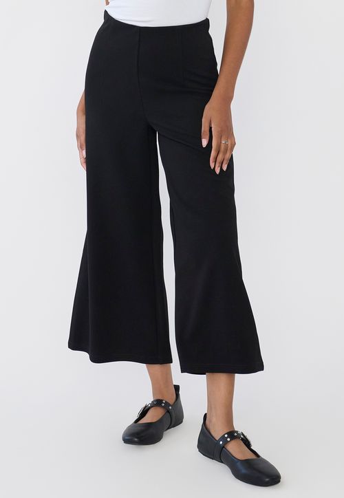 Pantalón Mujer Culotte Liso Negro