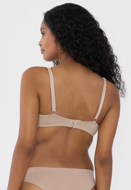 Sostén Mujer Básico Microfibra Copa B Beige