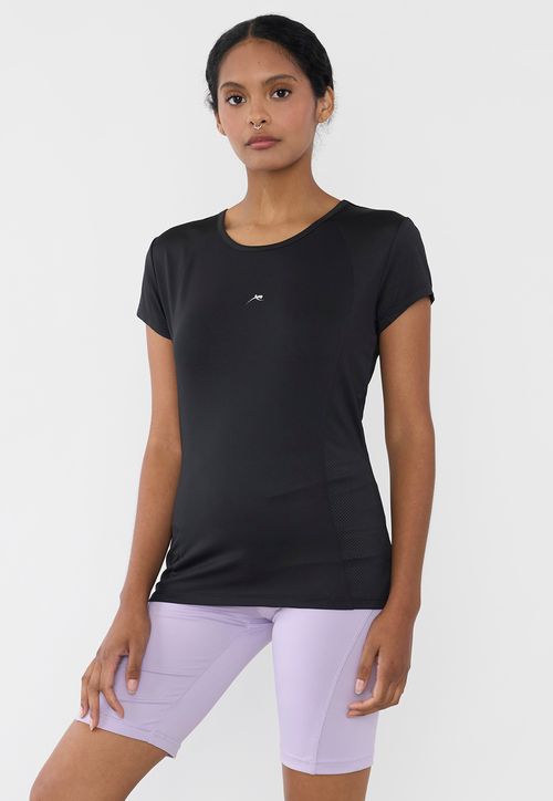 Polera Mujer Deportiva Cortes Negro