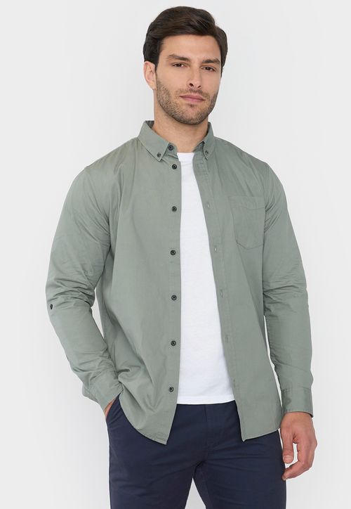 Camisa Hombre Roll Up Musgo