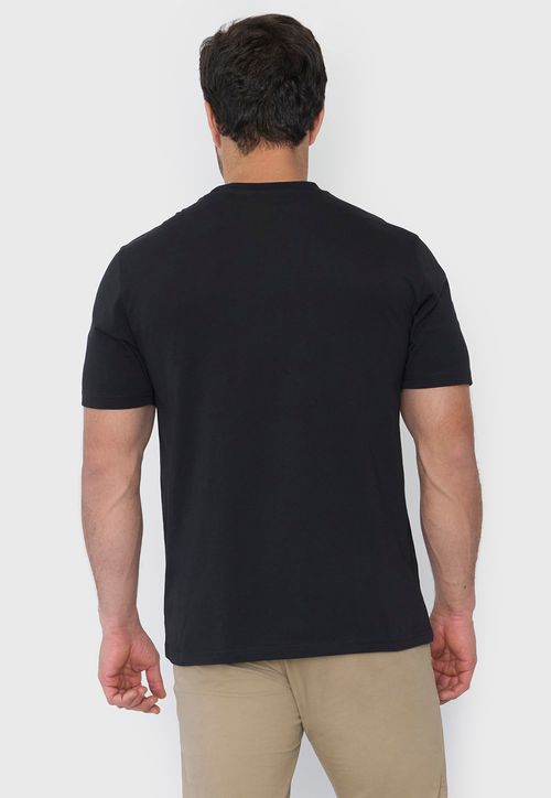 Polera Hombre Cneck Bolsillo Color Negro