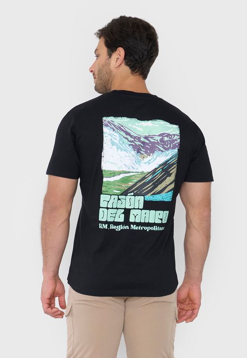 Polera Outdoor Hombre Fun Color Negro