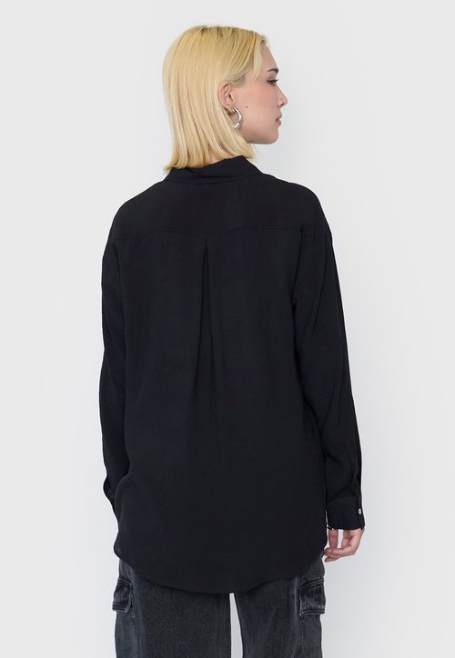 Blusa Mujer Camisera Negro