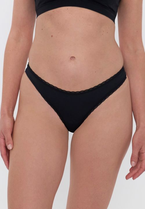Calzón Mujer Bikini Negro Liso