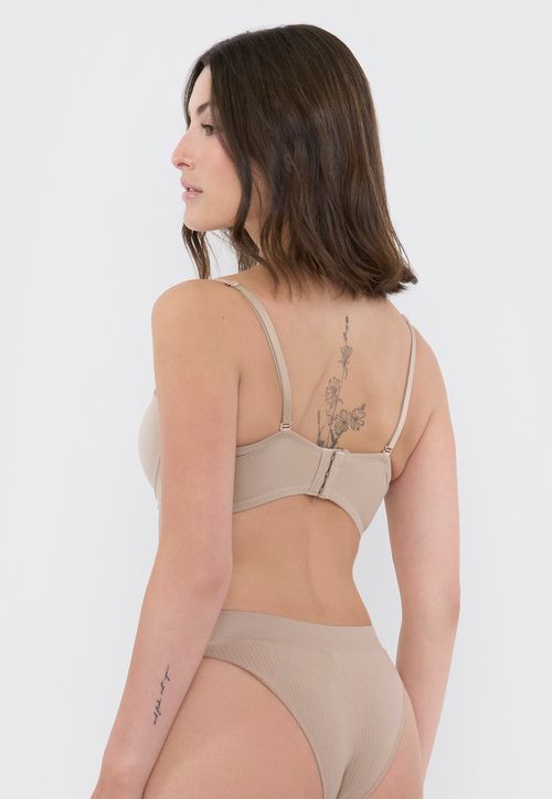 Sostén Mujer Strapless Copa C Beige