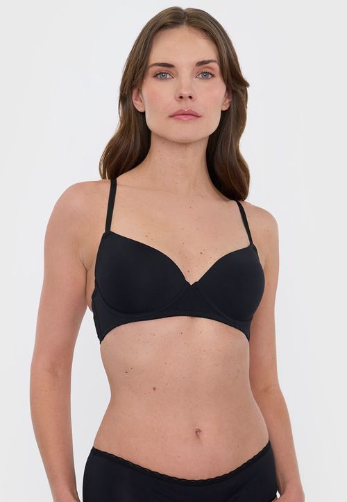 Sostén Mujer Base Microfibra Copa B Negro