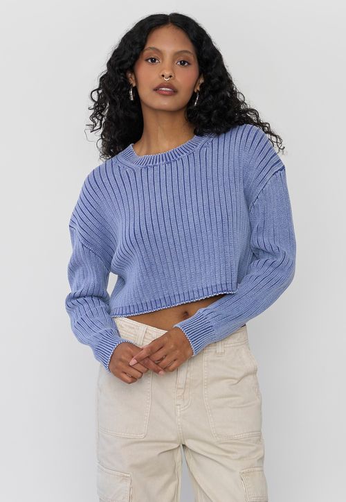 Tejido Mujer Lavado Azul