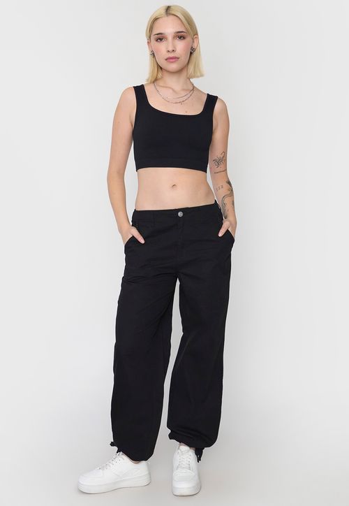 Pantalón Mujer Ajustable Negro