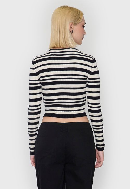 Tejido Mujer Manga Larga Cut Out Ecru
