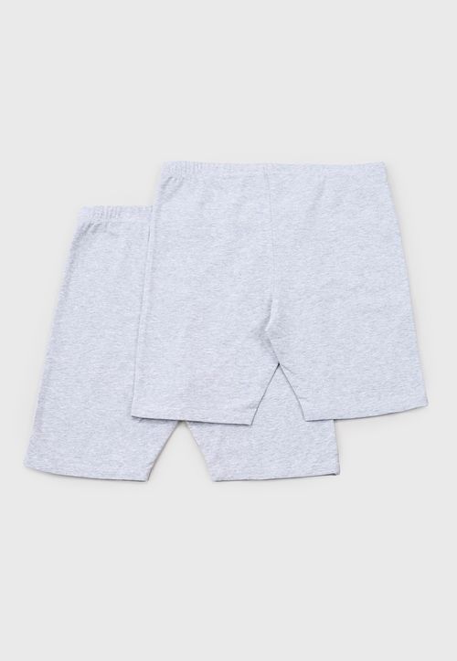 Calza Corta Niña Escolar Bipack Gris