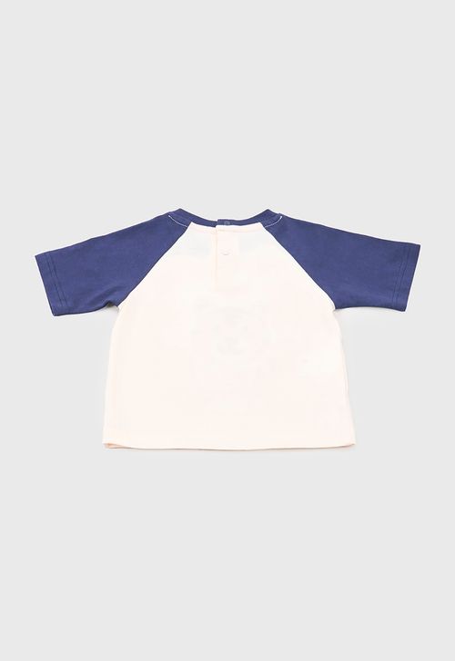 Polera Bebe Niño M/C Interactiva Ecru