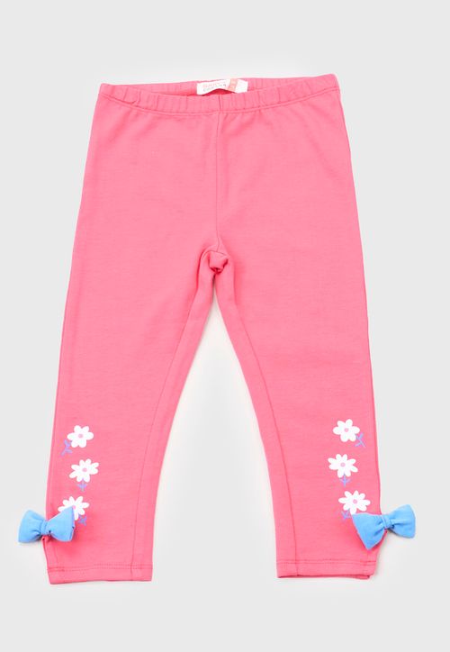 Calza Bebe Niña Focal Aplicación Rosado