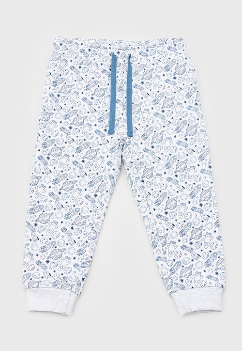Pantalon De Buzo Bebe Niño Fullprint Gris Melange