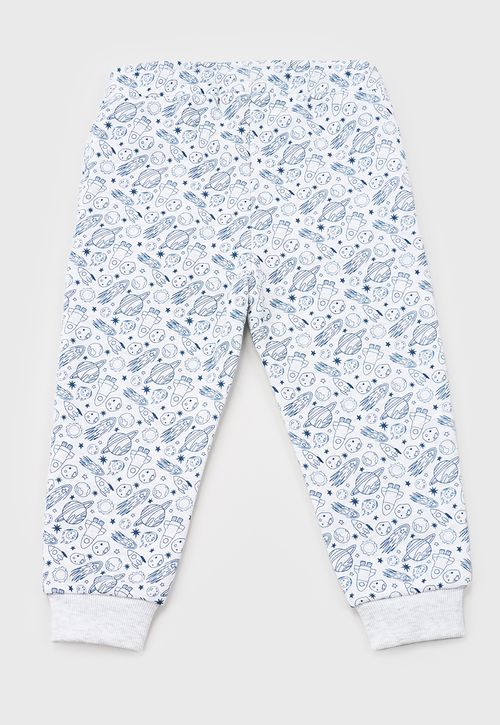 Pantalon De Buzo Bebe Niño Fullprint Gris Melange
