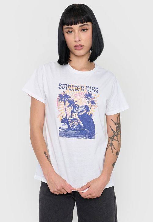 Polera Mujer Fun Regular Fit Color Blanco