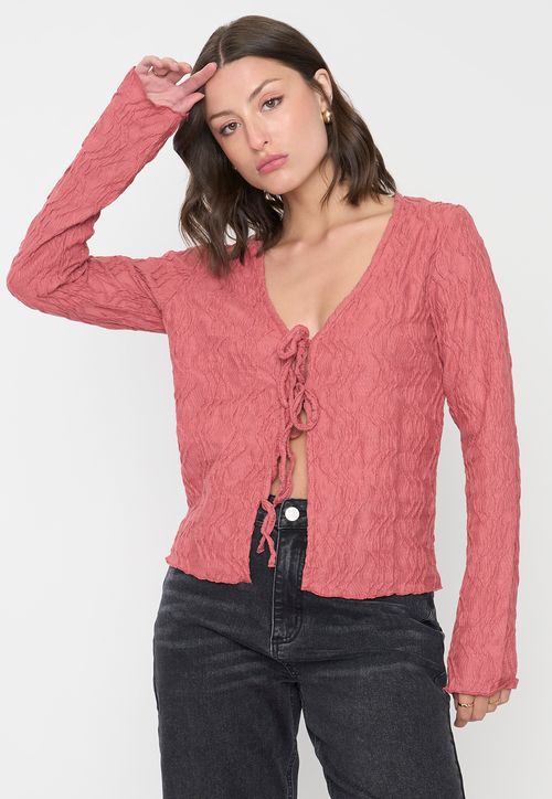Polera Mujer Amarras Rosado