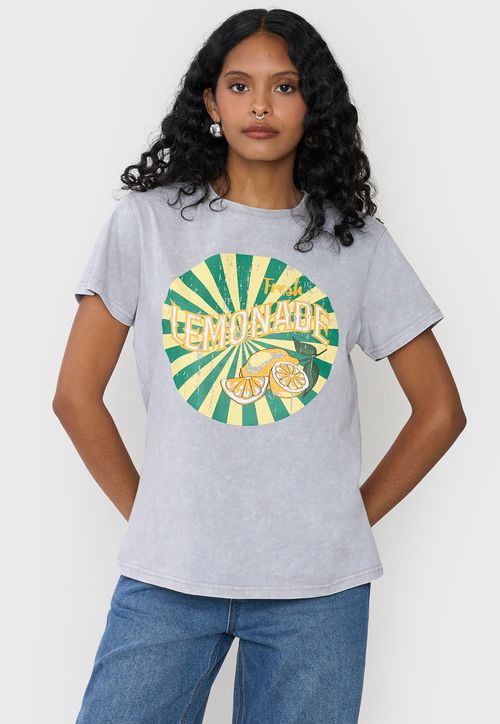 Polera Mujer Fun Regular Fit Color Gris Claro