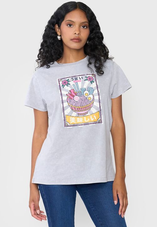 Polera Mujer Regular Fit Fun Color Gris Claro