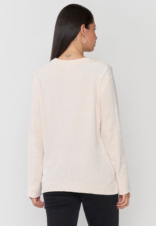 Sweater Mujer Chenille Ecru