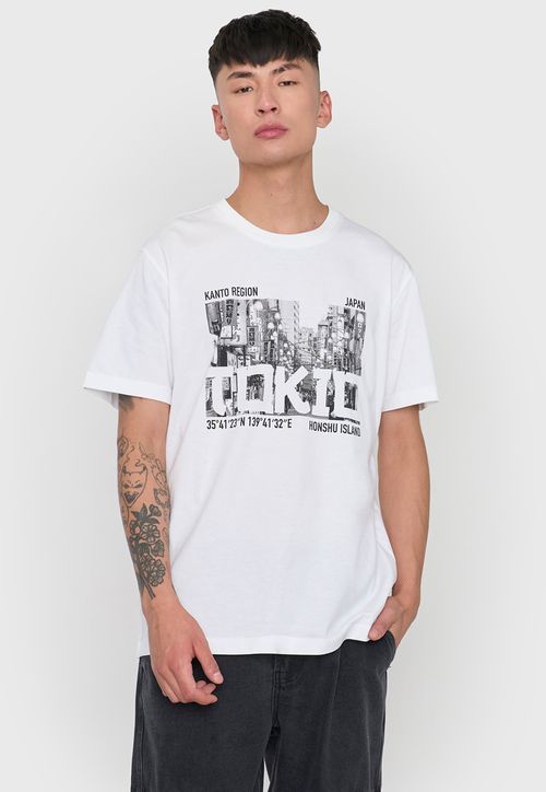Polera Hombre Fun Photoprint Color Blanco
