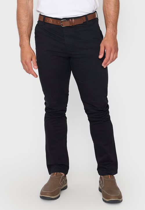 Pantalón Hombre Cinturón Negro