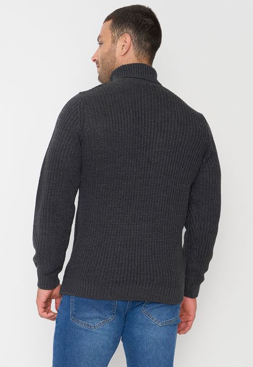 Tejido Hombre Cuello Alto Charcoal