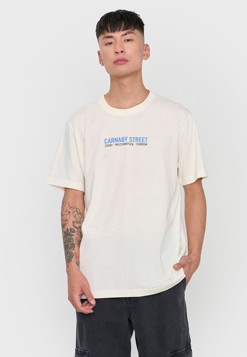 Polera Hombre Fun Photoprint Color Ecru