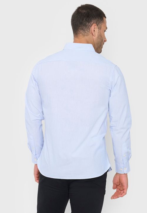 Camisa Hombre Rayas Blanco