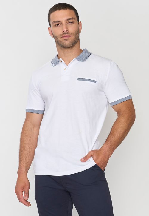 Polera Hombre Preppy Blanco