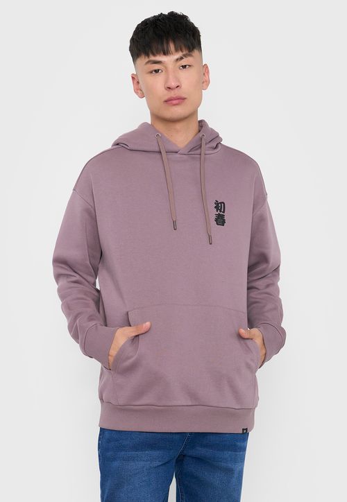 Polerón Hombre Hood Print Asiatico Rosado