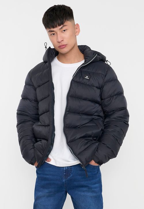 Parka Hombre Lisa Color Negro