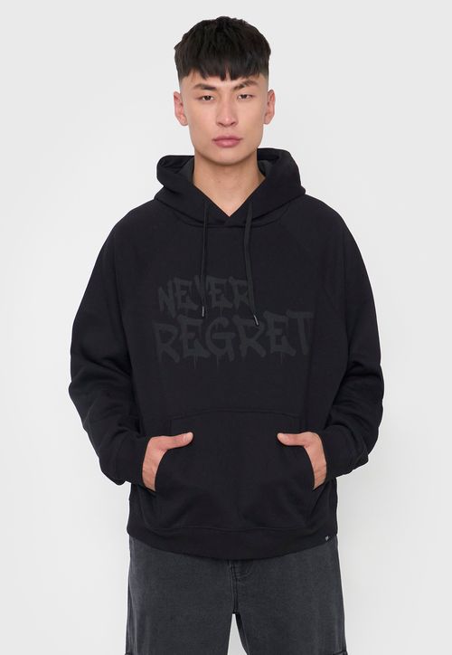 Polerón Hombre Hood Print Urbana Negro