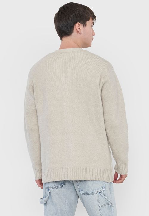 Tejido Hombre Cardigan Ecru