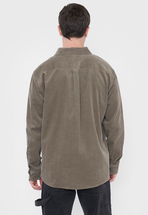 Camisa Hombre Cotelé Verde