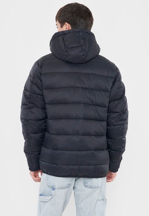 Parka Hombre Lisa Cierre Color Negro