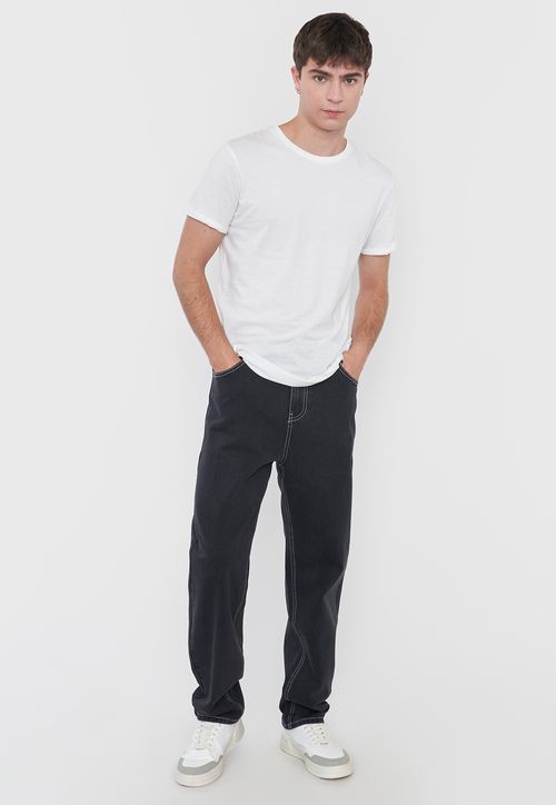 Jeans Hombre Skater Vintage Negro