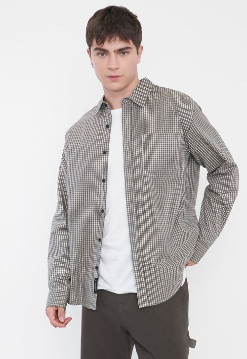 Camisa Hombre Manga Larga Black Sas