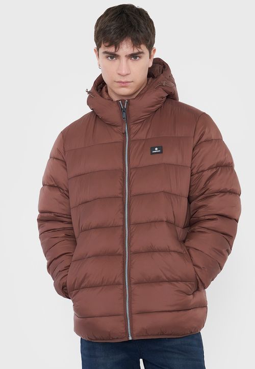 Parka Hombre Lisa Café Oscuro