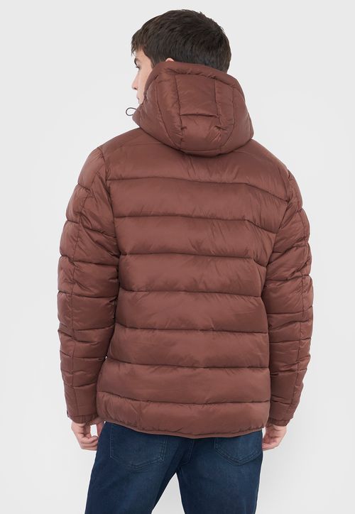 Parka Hombre Lisa Café Oscuro