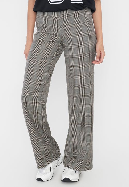 Pantalón Mujer Sastrero Negro Checks