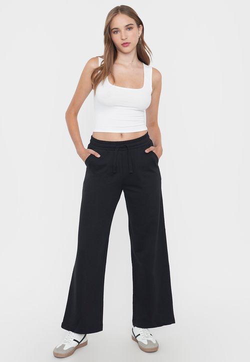 Pantalón Mujer Buzo Color Negro