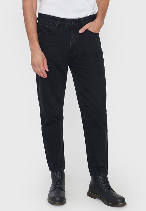 Jeans Hombre Regular Negro