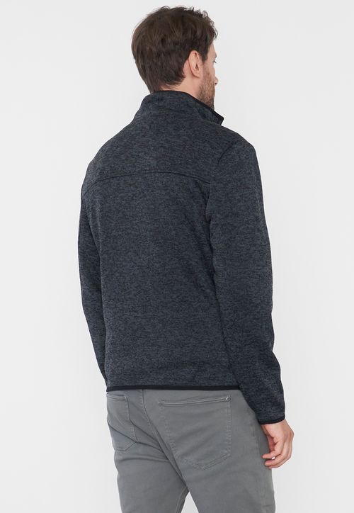 Polerón Hombre Tejido Full Zipper Charcoal