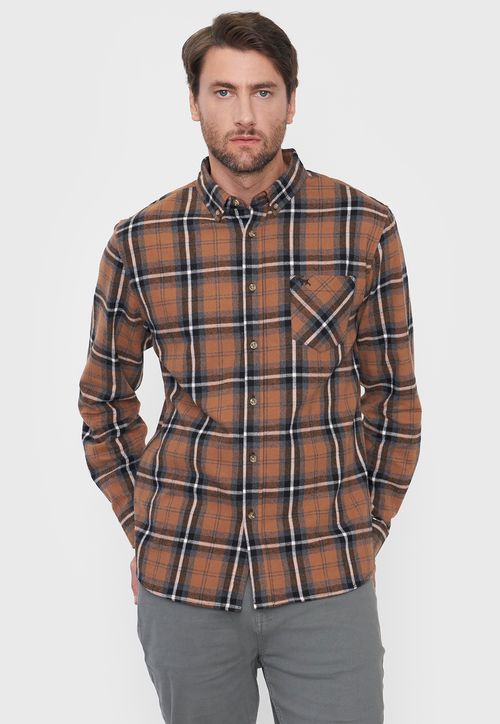 Camisa Hombre Franela Camel