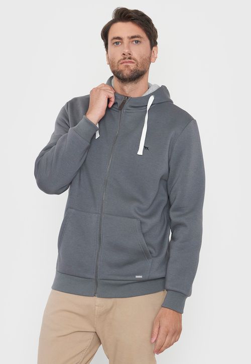 Polerón Hombre Full Zipper Charcoal