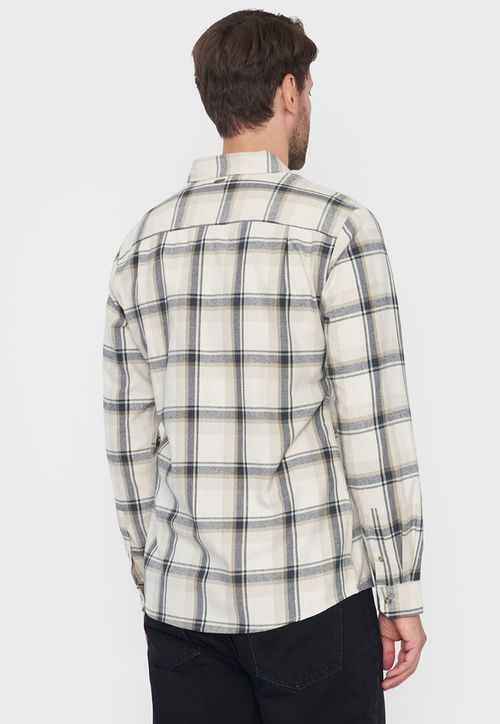 Camisa Hombre Franela Beige