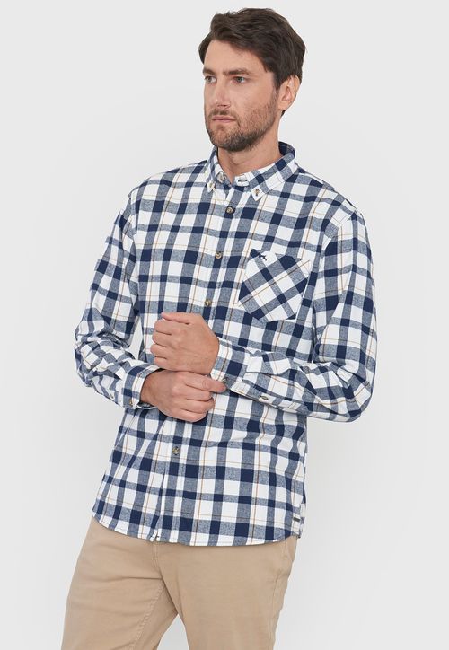 Camisa Hombre Franela Blanco