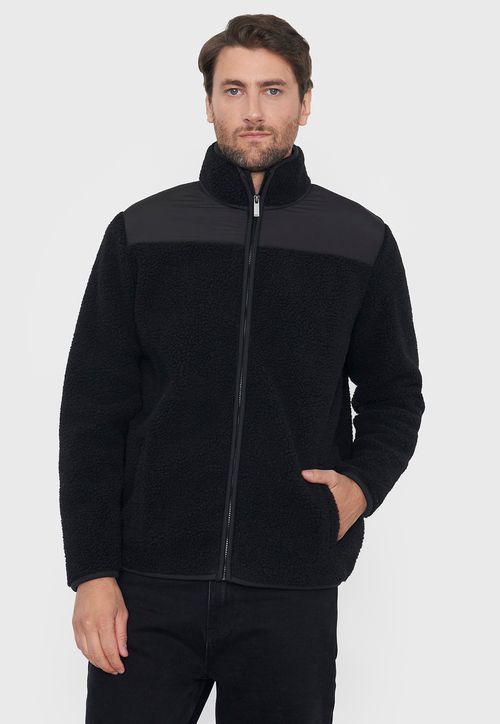 Chaqueta Hombre Sherpa Negro