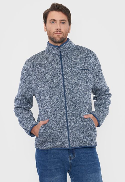 Polerón Hombre Tejido Full Zipper Color Navy